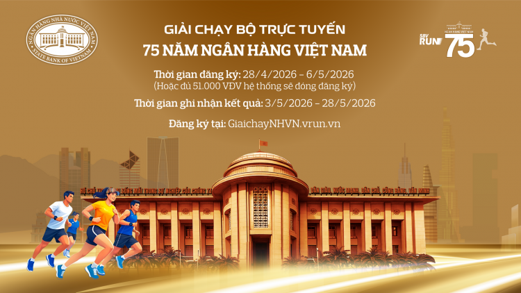 NHNN tổ chức giải chạy trực tuyến kỷ niệm 75 năm thành lập Ngân hàng Việt Nam