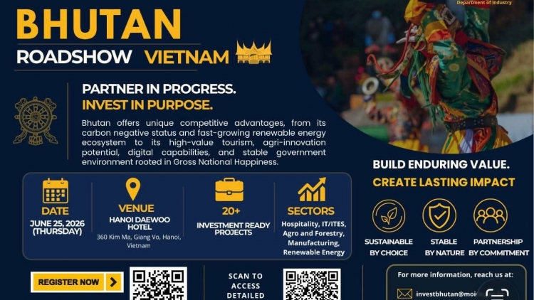 Bhutan đẩy mạnh xúc tiến đầu tư, mở rộng cơ hội hợp tác với Việt Nam