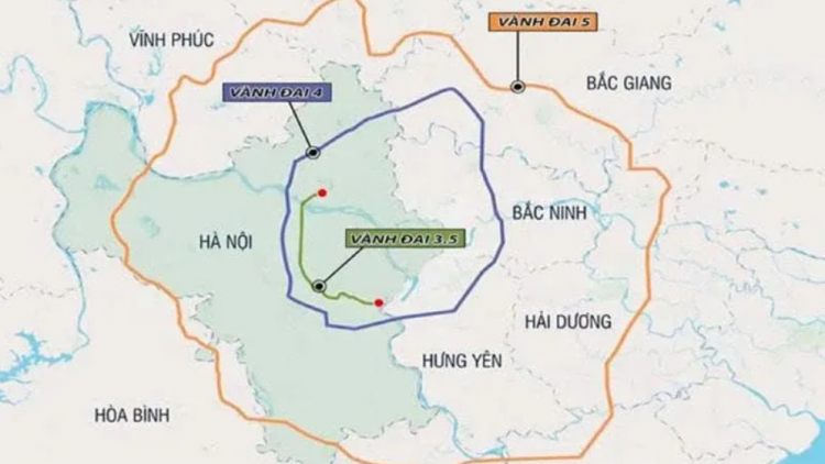 Đường Vành đai 5 - Vùng Thủ đô Hà Nội đầu tư công 288.268 tỷ đồng