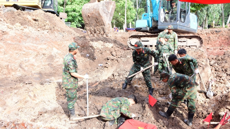 Thêm 18 hài cốt liệt sĩđược quy tập tại Công viên Lê Thị Riêng