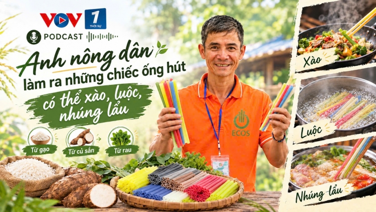 “Hô biến” rau, củ thành ống hút thân thiện với môi trường