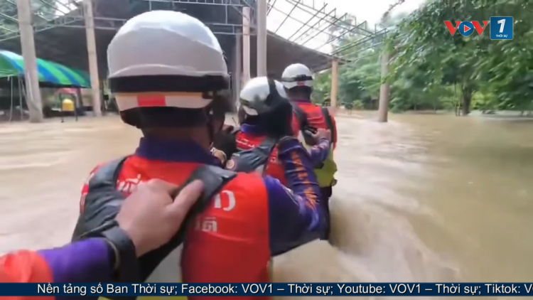 Thái Lan triển khai ứng phó khẩn cấp đợt mưa lũ diện rộng khắp 12 tỉnh, thành