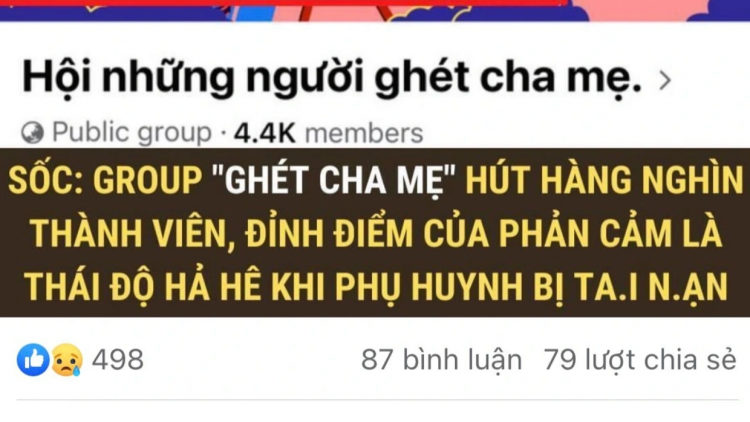 Vì sao hội nhóm “ghét cha mẹ” có tới hơn 100 nghìn thành viên?
