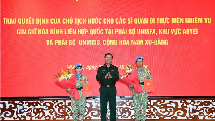 Thời sự 21h30 23/10/2026: Trao quyết định của Chủ tịch nước cho 2 sĩ quan gìn giữ hòa bình