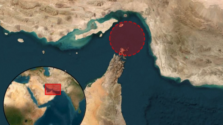 Siêu tàu dầu bị tấn công tại eo biển Hormuz