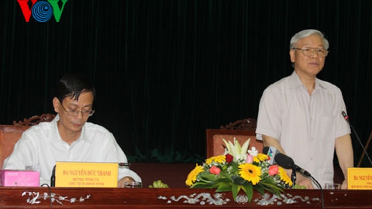 Thời sự chiều ngày 05/7/2014: Tổng bí thư Nguyễn Phú Trọng làm việc với tỉnh Ninh Thuận về tình hình phát triển kinh tế xã hội của địa phương