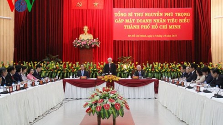 Tổng Bí thư Nguyễn Phú Trọng gặp đại biểu doanh nhân thành phố Hồ Chí Minh (Thời sự đêm ngày 13/10/2015)