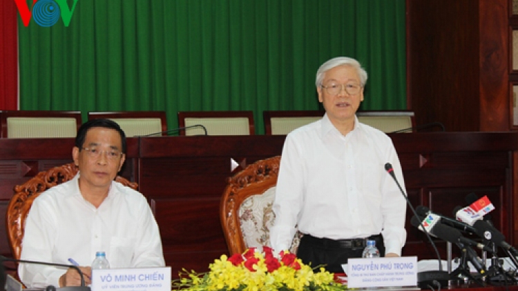 Thời sự chiều ngày 10/03/2015: Tổng Bí thư Nguyễn Phú Trọng làm việc với lãnh đạo chủ chốt tỉnh Sóc Trăng về nhiệm vụ phát triển kinh tế - xã hội và công tác chuẩn bị đại hội đảng bộ các cấp, tiến tới Đại hội 12 của Đảng.
