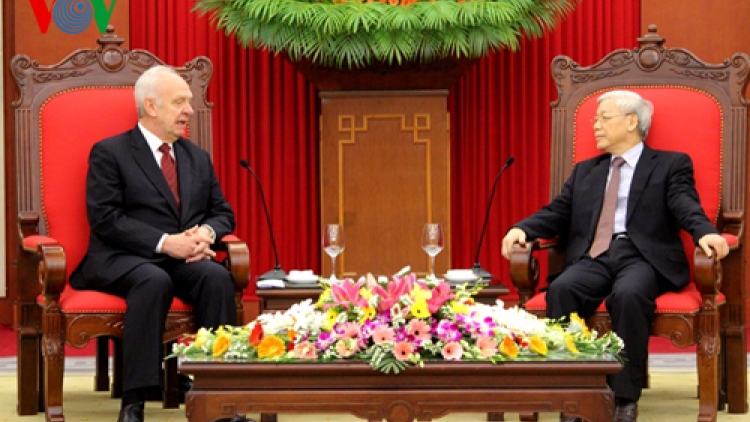 Thời sự đêm ngày 23/3/2015: Tổng Bí thư Nguyễn Phú Trọng tiếp Đại sứ Đặc mệnh toàn quyền Liên bang Nga nhân bắt đầu nhiệm kỳ công tác tại Việt Nam.