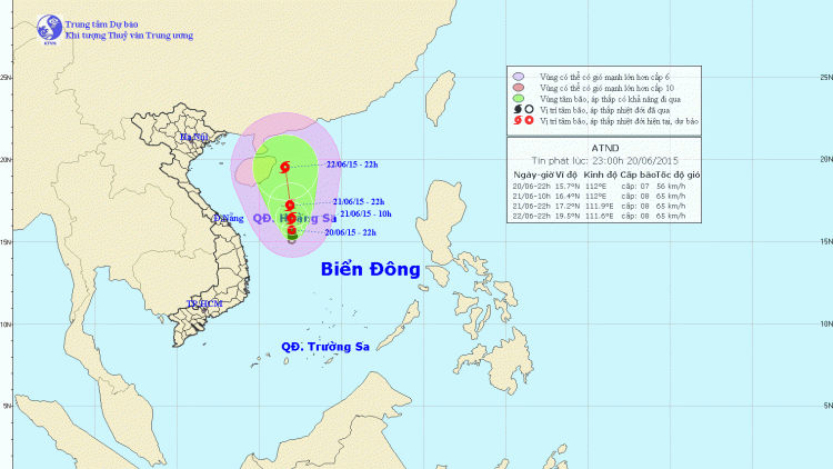 Thời sự chiều ngày 20/6/2015: Trong 24 giờ tới áp thấp nhiệt đới di chuyển chậm theo hướng bắc và có khả năng mạnh lên thành bão