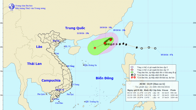 Bão số 6 chuyển hướng vào miền Trung, bộ đội biên phòng các tỉnh miền Trung phối hợp với chính quyền địa phương và các chủ phương tiện chủ động đối phó với diễn biến của bão. (Thời sự đêm 9/10/2016)