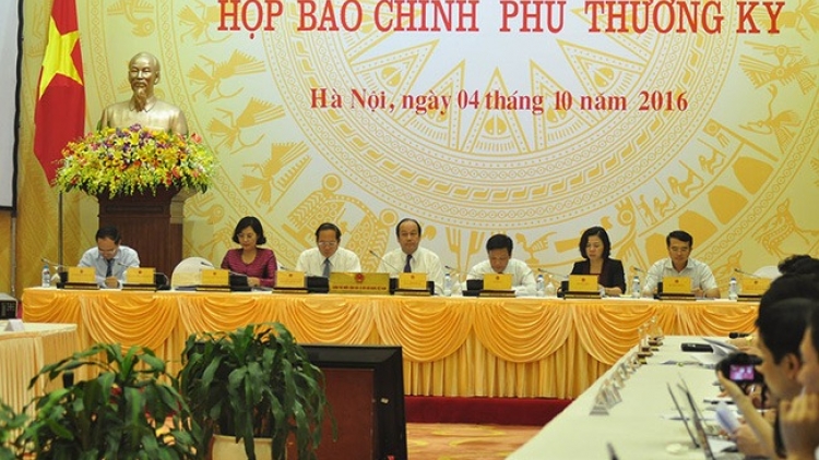 Chính phủ họp phiên thường kỳ tháng 9: Phấn đấu thúc đẩy tăng trưởng, cải thiện chất lượng tăng trưởng và phát triển bền vững. (05/10/2016)