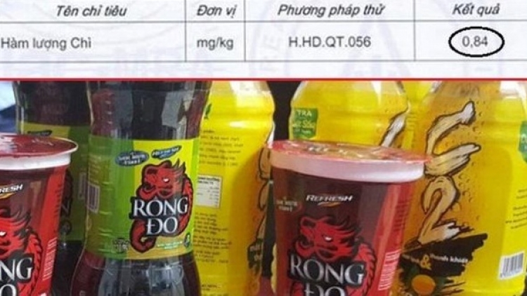 Thanh tra Bộ Y tế yêu cầu tạm dừng lưu thông 3 lô nước ngọt C2 và Rồng đỏ của Công ty Trách nhiệm hữu hạn URC Hà Nội vì hàm lượng chì cao hơn so với tiêu chuẩn công bố. (Thời sự chiều 21/5/2016)
