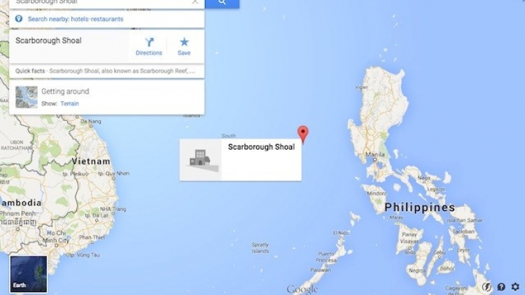 Dịch vụ bản đồ Trực tuyến Google Maps vừa xóa tên bằng tiếng Trung Quốc khỏi một bãi cạn đang có tranh chấp trên Biển Đông (Thời sự đêm 14/7/2016)