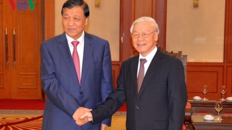 Tổng Bí thư Nguyễn Phú Trọng tiếp Ủy viên Thường vụ Bộ Chính trị, Bí thư Ban Bí thư Trung ương Đảng Cộng sản Trung Quốc Lưu Vân Sơn, dẫn đầu Đoàn đại biểu Đảng Cộng sản Trung Quốc thăm và làm việc tại nước ta (Thời sự đêm 18/9/2017)