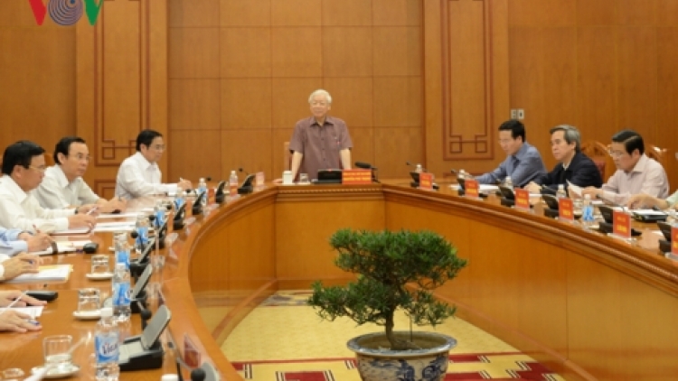 Tổng Bí thư, Chủ tịch nước Nguyễn Phú Trọng chủ trì phiên họp đầu tiên của Thường trực tiểu ban Văn kiện Đại hội 13 của Đảng (Thời sự chiều 5/12/2018)