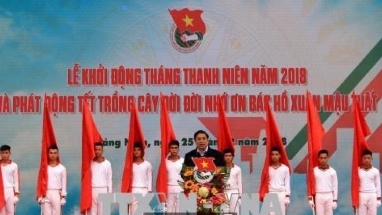 Khởi động tháng thanh niên năm 2018 với chủ đề: "Tuổi trẻ sáng tạo, dựng xây đất nước" và phát động tết trồng cây, Đời đời nhớ ơn Bác Hồ xuân Mậu Tuất năm 2018 tại nhiều địa phương (Thời sự trưa 25/2/2018)