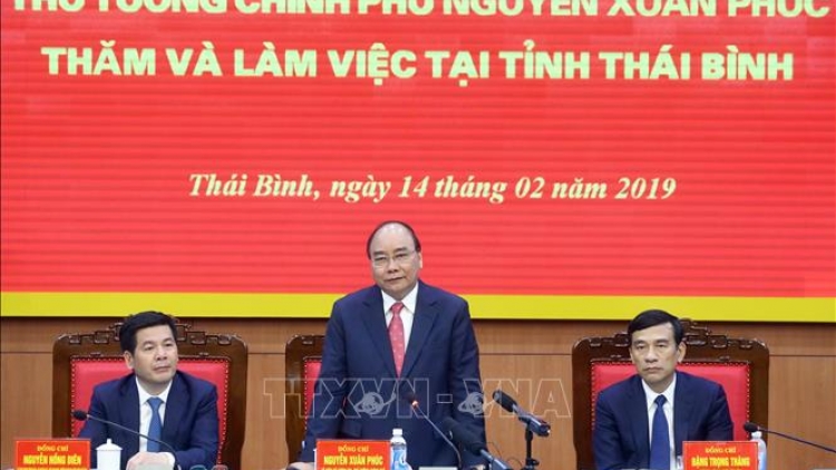 Thủ tướng Nguyễn Xuân Phúc làm việc với lãnh đạo tỉnh Thái Bình (Thời sự chiều 14/2/2019)