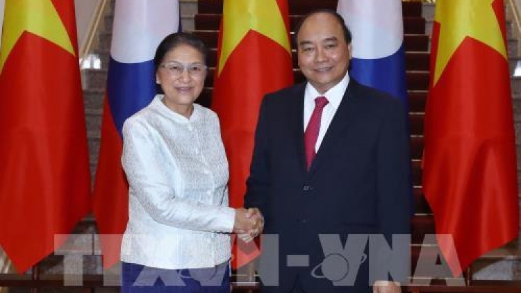Thủ tướng Nguyễn Xuân Phúc tiếp Chủ tịch Quốc hội Lào Pany Yathotou (Thời sự chiều 5/3/2019)