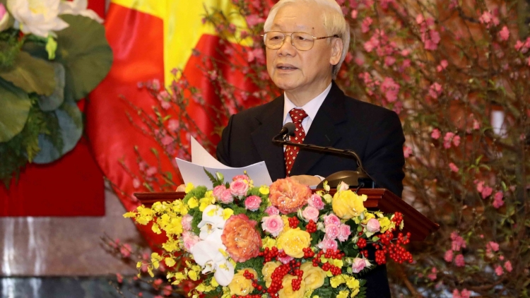 Tổng Bí thư, Chủ tịch nước Nguyễn Phú Trọng chúc Tết các đồng chí Lãnh đạo Đảng, Nhà nước: Nhà nhà vui tươi, người người hạnh phúc! (22/1/2020)