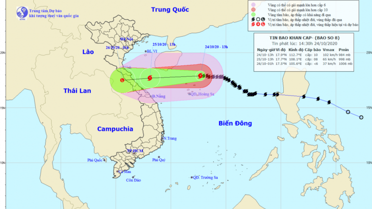 THỜI SỰ 21H30 ĐÊM 25/10/2020: Bão số 8 suy yếu thành áp thấp nhiệt đới gây mưa lớn trên diện rộng từ tỉnh Hà Tĩnh đến tỉnh Quảng Trị.
