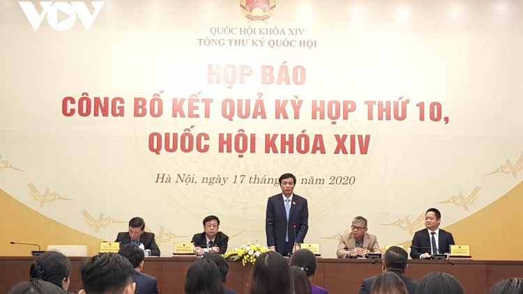 Nhìn lại Kỳ họp 10, Quốc hội khóa XIV (18/11/2020)