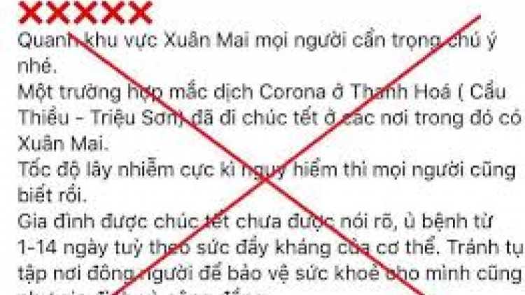 Chống tin giả, tin đồn về dịch bệnh viêm đường hô hấp cấp do chủng virus Corona gây ra (6/2/2020)