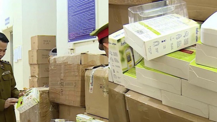 Quản lý thị trường Hà Nội: Tạm giữ số lượng lớn nhiệt kế có dấu hiệu nhập lậu (13/3/2020)
