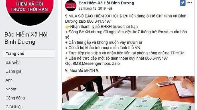 Cảnh giác với các đối tượng mua sổ bảo hiểm của người lao động để trục lợi (9/4/2020)