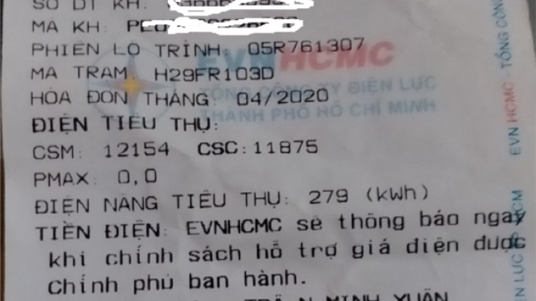 Tiền điện của nhiều gia đình ở TPHCM vọt tăng bất thường (15/4/2020)