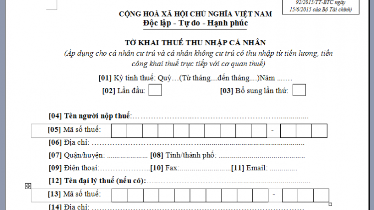 Kê khai thuế thu nhập cá nhân, giảm trừ gia cảnh cho người phụ thuộc - những điểm cần lưu ý (30/7/2020)