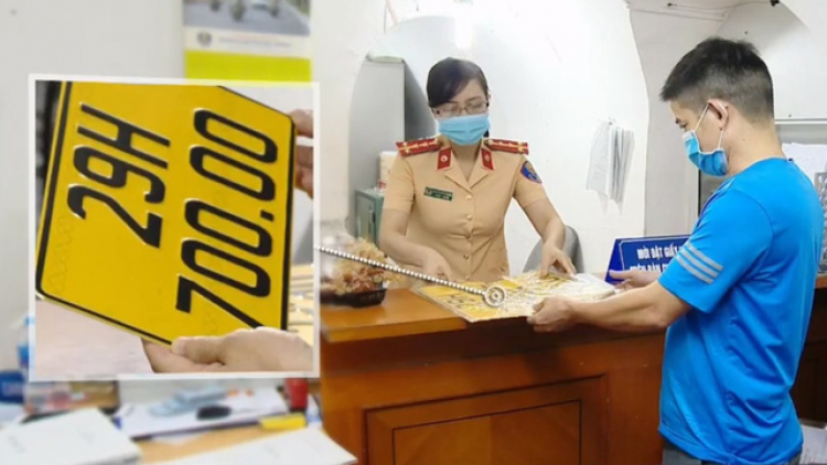 Ngày đầu thực hiện cấp biển số xe màu vàng tại Hà Nội (1/8/2020)