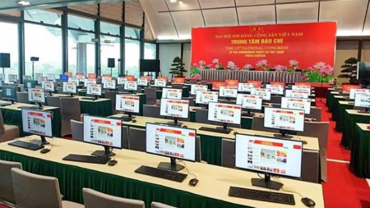 Tác nghiệp báo chí tại Đại hội XIII: An toàn và thuận tiện (22/01/2021)