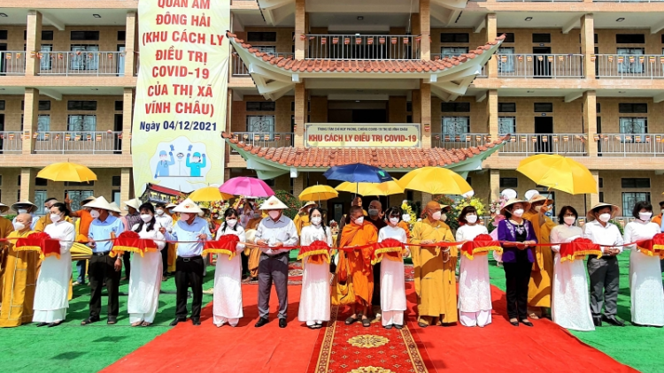 Sóc Trăng: Chùa Quan Âm Đông Hải đưa khu Tăng xá vào phục vụ cách ly điều trị COVID-19 (05/12/2021)