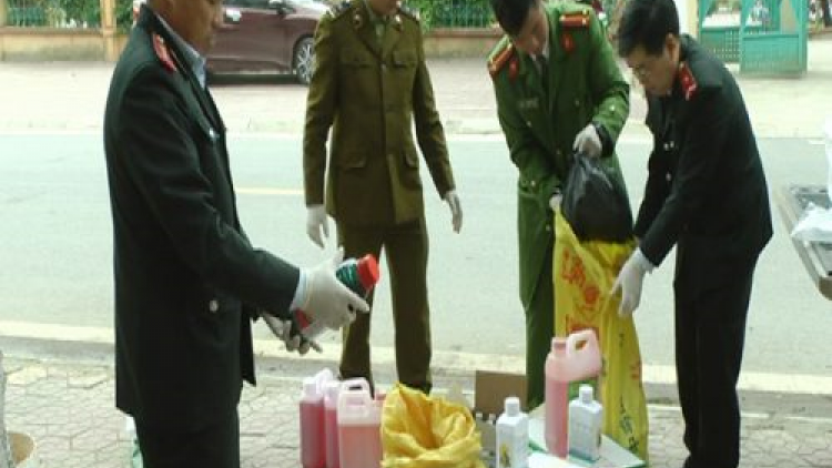 Tổ QLTT địa bàn huyện Bảo Thắng tỉnh Lào Cai: thu giữ hơn 1 tạ thuốc Bảo vệ thực vật không rõ nguồn gốc xuất xứ (09/04/2021)