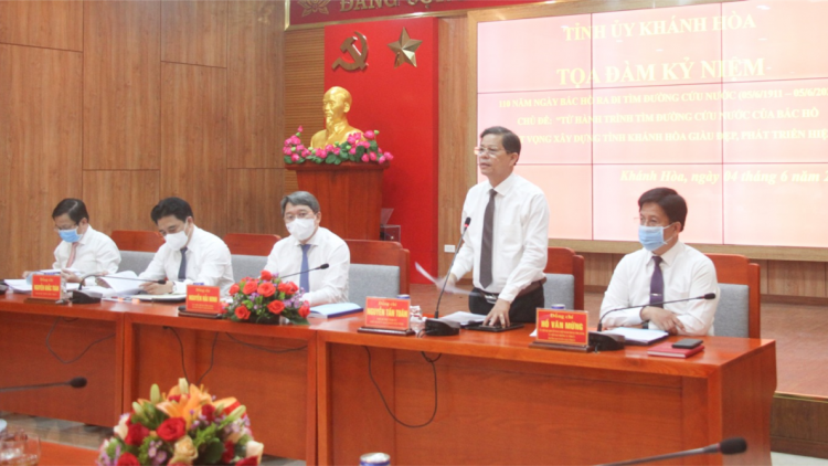 Tỉnh ủy Khánh Hòa tọa đàm nhân kỷ niệm 110 năm ngày Bác Hồ ra đi tìm đường cứu nước (05/06/2021)