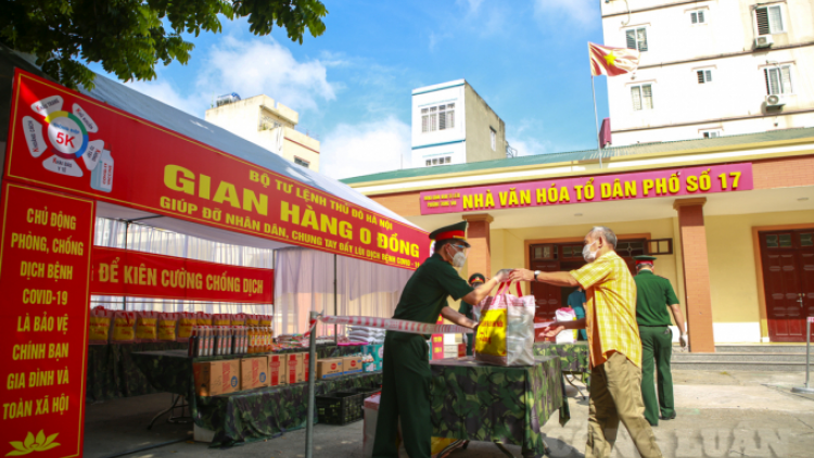 Gian hàng 0 đồng ấm tình quân dân (25/8/2021)