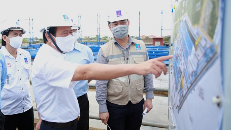 Phó Thủ tướng Lê Văn Thành kiểm tra tiến độ xây dựng nhà máy nhiệt điện Thái Bình 2 (04/09/2021)