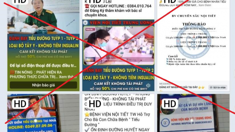 Cảnh báo giả mạo trang thông tin của BV Nội tiết Trung ương để trục lợi (12/1/2023)