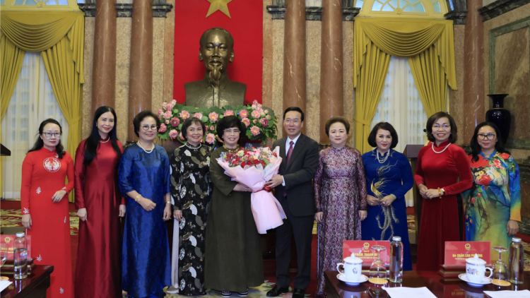 Chủ tịch nước Võ Văn Thưởng gặp mặt Hiệp hội nữ doanh nhân Việt Nam (5/10/2023)