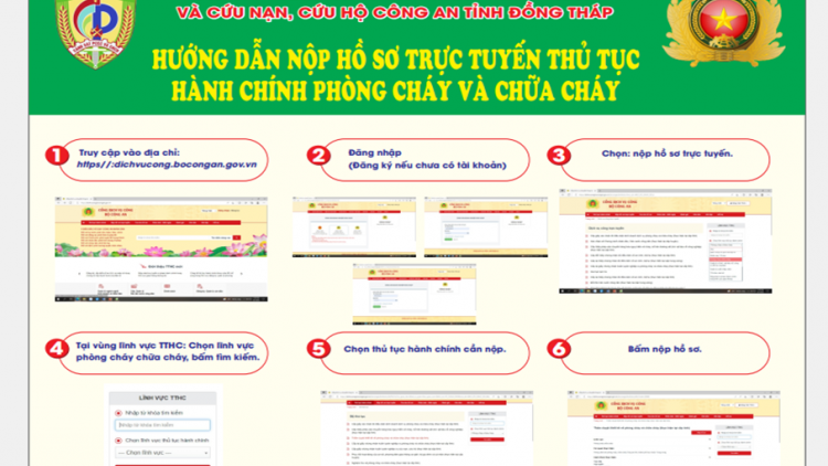 Sử dụng dịch vụ công trực trực tuyến trong lĩnh vực Phòng cháy chữa cháy ở Đồng Tháp (17/10/2023)