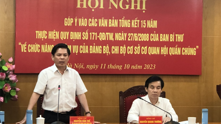 Hội nghị góp ý các văn bản tổng kết thực hiện quy định 171 (11/10/2023)