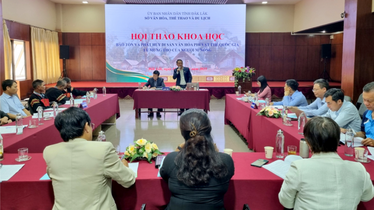 Bảo tồn và phát huy di sản văn hóa phi vật thể Quốc gia Lễ mừng thọ của người Mnông (19/11/2023)