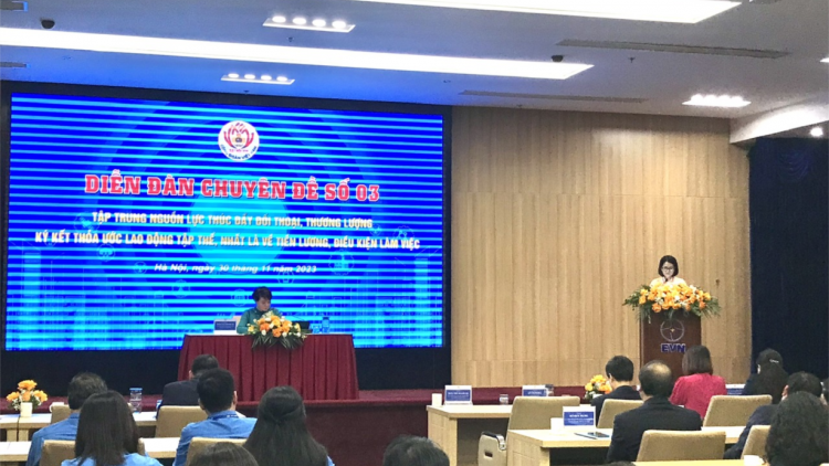 Đại hội 13 Công đoàn Việt Nam: Tập trung nguồn lực thúc đẩy đối thoại, thương lượng ký kết thỏa ước lao động tập thể (30/11/2023)