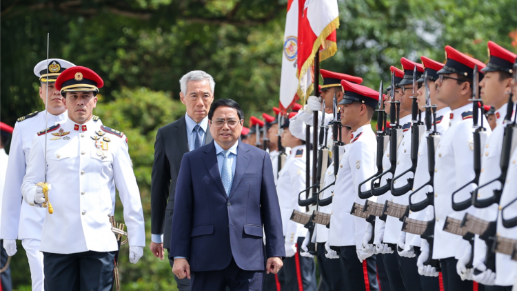 Thủ tướng Singapore Lý Hiển Long chủ trì lễ đón chính thức Thủ tướng Phạm Minh Chính (9/2/2023)