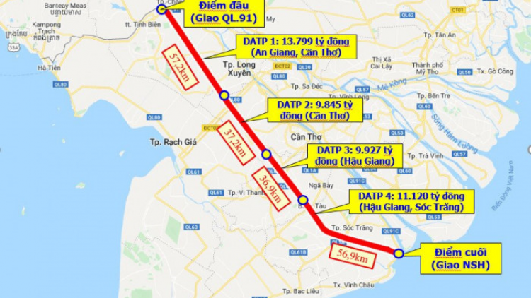 An Giang: Nỗ lực thực hiện giai đoạn 1 Dự án cao tốc Châu Đốc – Cần Thơ – Sóc Trăng (24/5/2023)