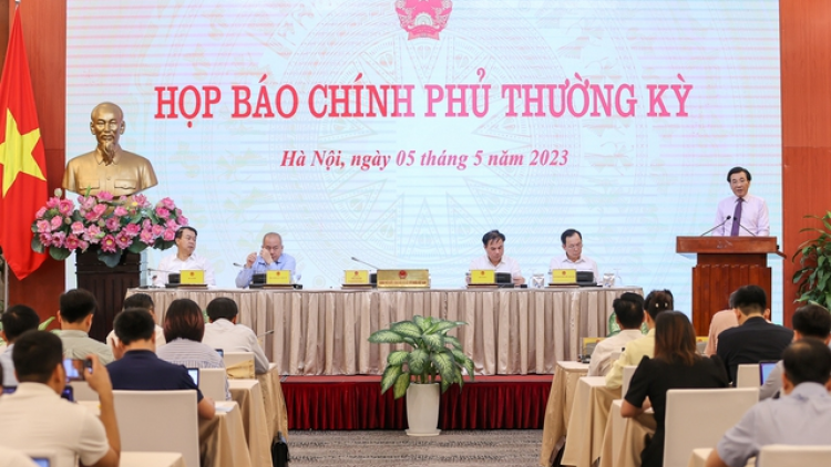 Họp báo chính phủ thường kỳ tháng 4: Dự kiến kết luận điều tra vụ án Việt Á trong quý 2 năm nay (5/5/2023)