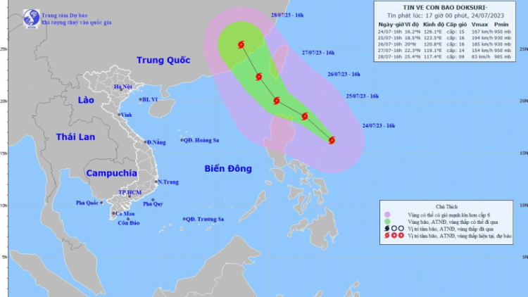 THỜI SỰ 21H30 ĐÊM 24/7/2023: Các tỉnh, thành phố ven biển từ Quảng Ninh đến Khánh Hòa chủ động ứng phó với bão DOKSURI trên vùng biển phía Đông của Philippines