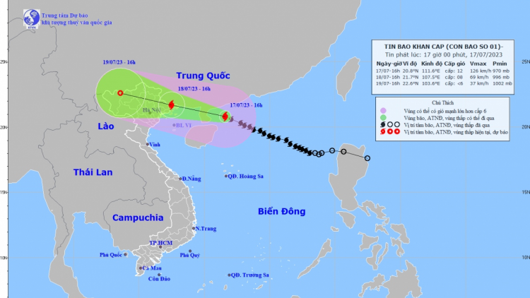THỜI SỰ 18H CHIỀU 17/7/2023: Bão số 1 giật cấp 15 áp sát bờ biển các tỉnh Quảng Ninh và Hải Phòng
