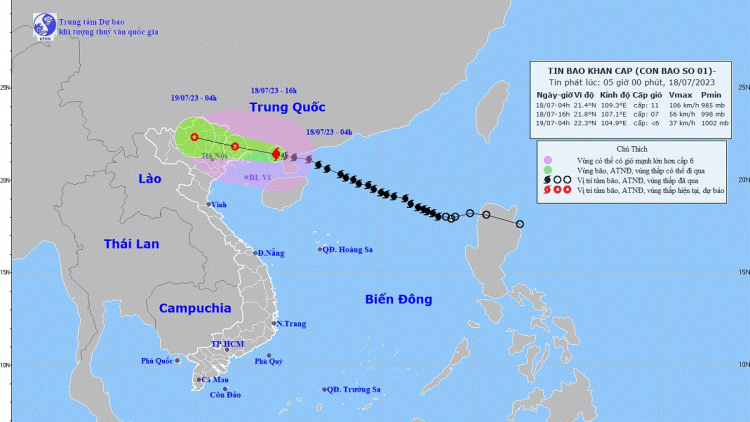 THỜI SỰ 6H SÁNG 18/7/2023: Các tỉnh khu vực Đông Bắc chuẩn bị đối phó với cơn bão số 1